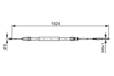 Трос стояночного тормоза BOSCH 1987477693