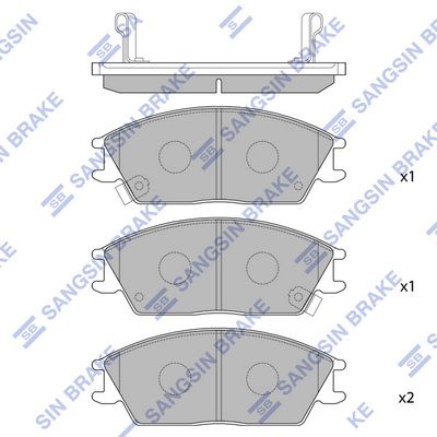 Колодки тормозные передние SANGSIN SP1047