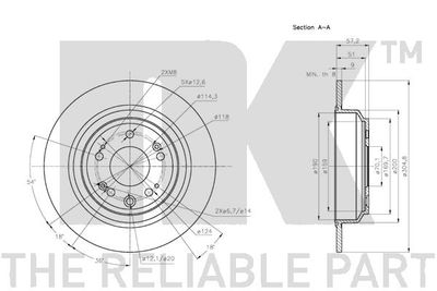 Диск тормозной NK 202652