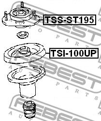 Опора амортизатора переднего FEBEST TSSST195