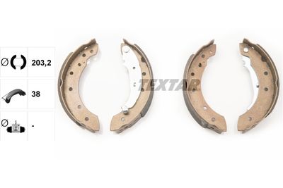 Колодки тормозные задние барабанные TEXTAR 91048000