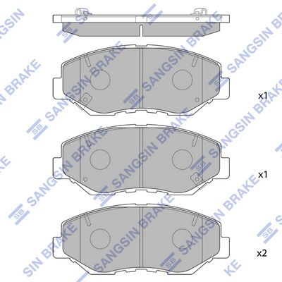 Колодки тормозные передние SANGSIN SP1237