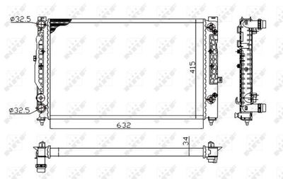 Радиатор системы охлаждения NRF 529504A
