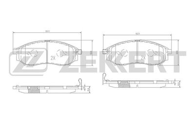 Колодки тормозные дисковые передние Zekkert BS1822