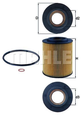 Фильтр масляный MAHLE OX1541D