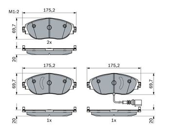 Колодки тормозные передние BOSCH 0986424285