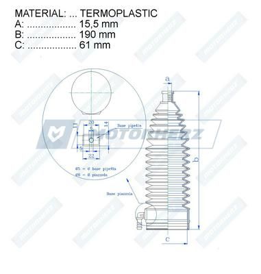 Пыльник рулевой рейки MotorHerz RDZ0026MG