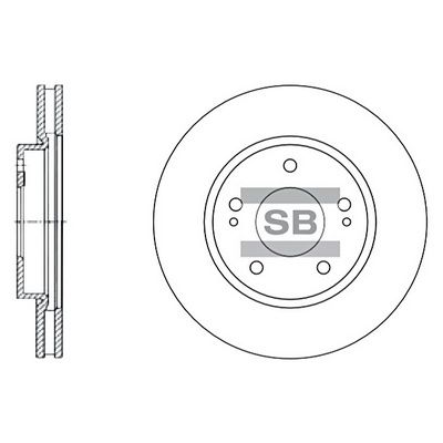 Диск тормозной передний SANGSIN SD4308
