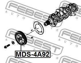 Шкив коленвала FEBEST MDS4A92