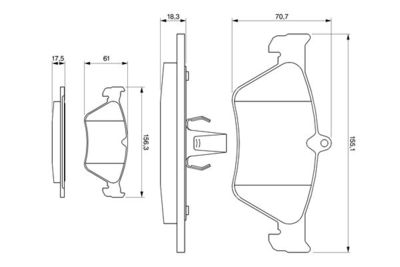 Колодки тормозные дисковые BOSCH 0986461129