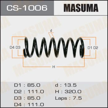 Пружина подвески Masuma CS1006