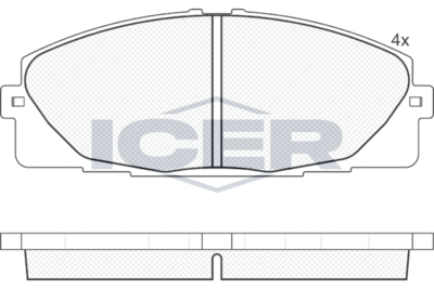 Колодки тормозные дисковые ICER 141931