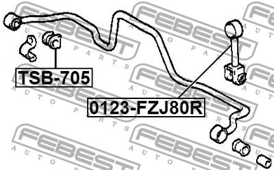 Тяга стабилизатора заднего FEBEST 0123FZJ80R