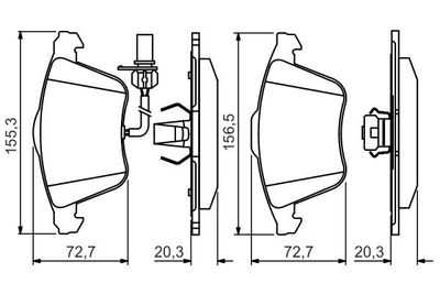 Колодки тормозные дисковые передние BOSCH 0986495272