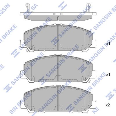 Колодки тормозные дисковые SANGSIN SP1448