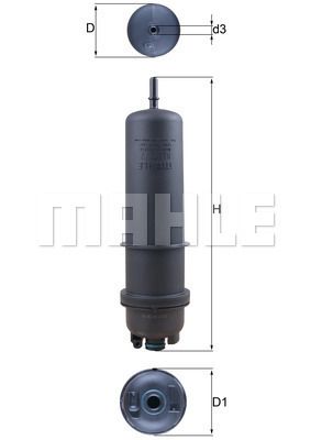 Фильтр топливный MAHLE KL8727