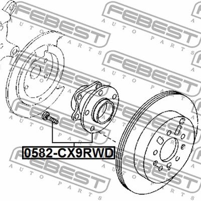 Ступица задняя FEBEST 0582CX9RWD