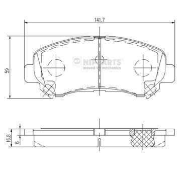 Колодки тормозные передние NIPPARTS J3601096