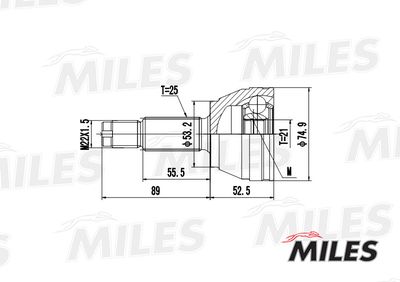 ШРУС наружный Miles GA20110