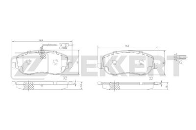 Колодки тормозные дисковые передние Zekkert BS1189