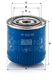 Фильтр масляный MANN-FILTER W92048