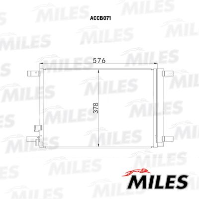 Радиатор кондиционера Miles ACCB071