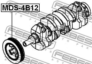 Шкив коленвала FEBEST MDS4B12