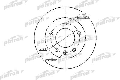 Диск тормозной передний PATRON PBD2790