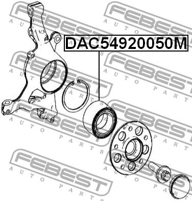 Подшипник передней ступицы FEBEST DAC54920050M