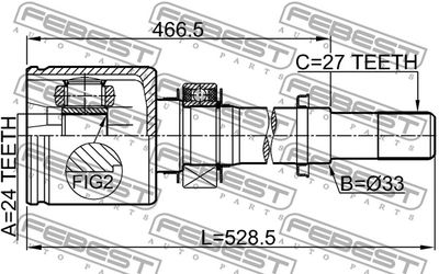 ШРУС внутренний правый FEBEST 0211J32VQ25RH