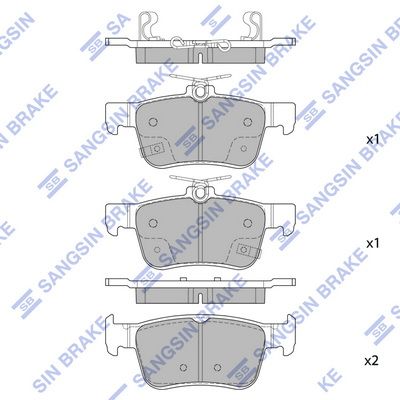 Колодки тормозные дисковые SANGSIN SP4127