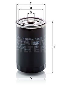 Фильтр масляный MANN-FILTER W71929