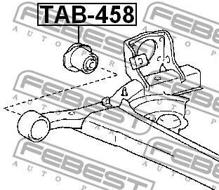 Сайлентблок задней балки FEBEST TAB458