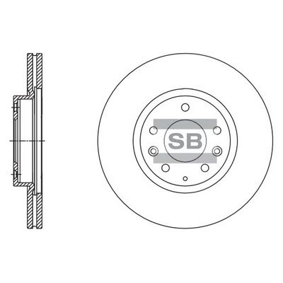 Диск тормозной передний вентилируемый SANGSIN SD4417