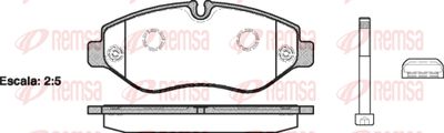 Колодки тормозные передние REMSA 124510