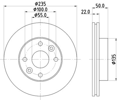Диск тормозной Nisshinbo ND6089K