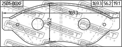 Колодки тормозные дисковые FEBEST 2501BOXF