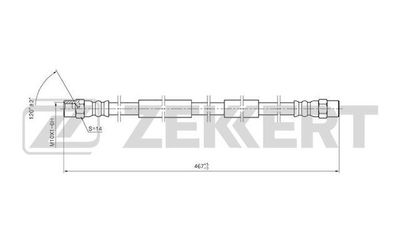 Шланг тормозной передний Zekkert BS9421