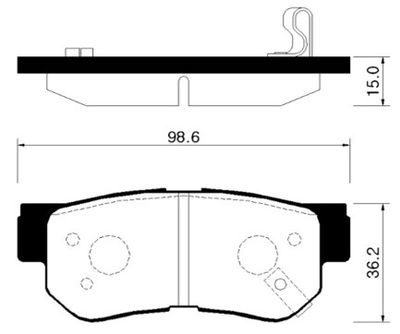 Колодки тормозные дисковые задние HSB HP0008