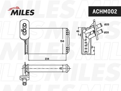 Радиатор отопителя Miles ACHM002
