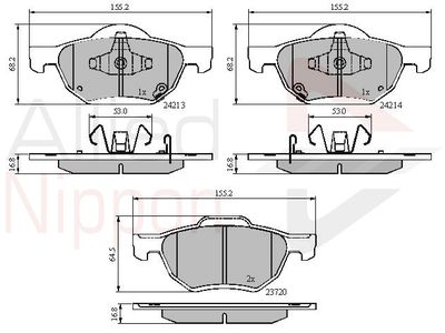 Колодки тормозные передние ALLIED NIPPON ADB31195