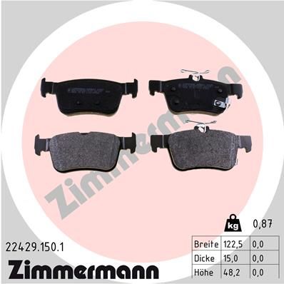 Колодки тормозные дисковые ZIMMERMANN 224291501