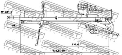 Амортизатор передний правый FEBEST 02666689FR