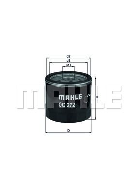 Фильтр масляный MAHLE OC272