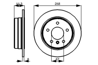 Диск тормозной задний BOSCH 0986478475