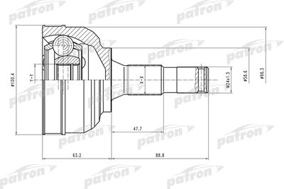 ШРУС наружный комплект PATRON PCV1553