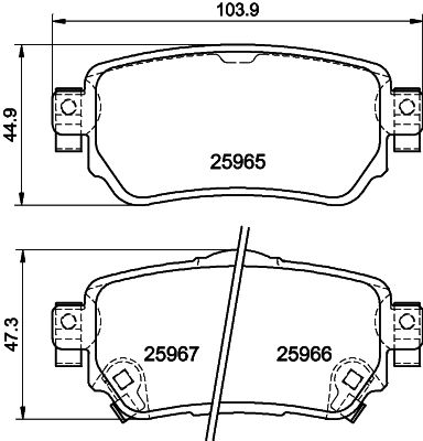 Колодки тормозные задние Nisshinbo NP2073