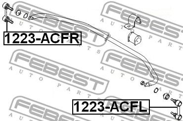 Тяга стабилизатора передняя правая FEBEST 1223ACFR