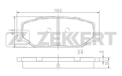 Колодки тормозные дисковые передние Zekkert BS1231