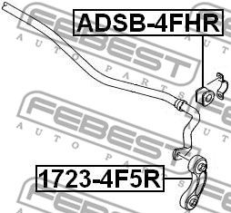 Тяга стабилизатора заднего FEBEST 17234F5R